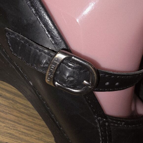 DANSKO MARCELLE 11.5/12 Black Cabrio Mary Jane Grunge Goth Dark Academia Clogs - Picture 3 of 13